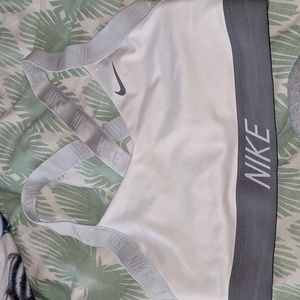 Nike White|Grey Sports bra Size S